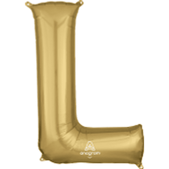 LRG SHP LETTER L - WHITE GOLD