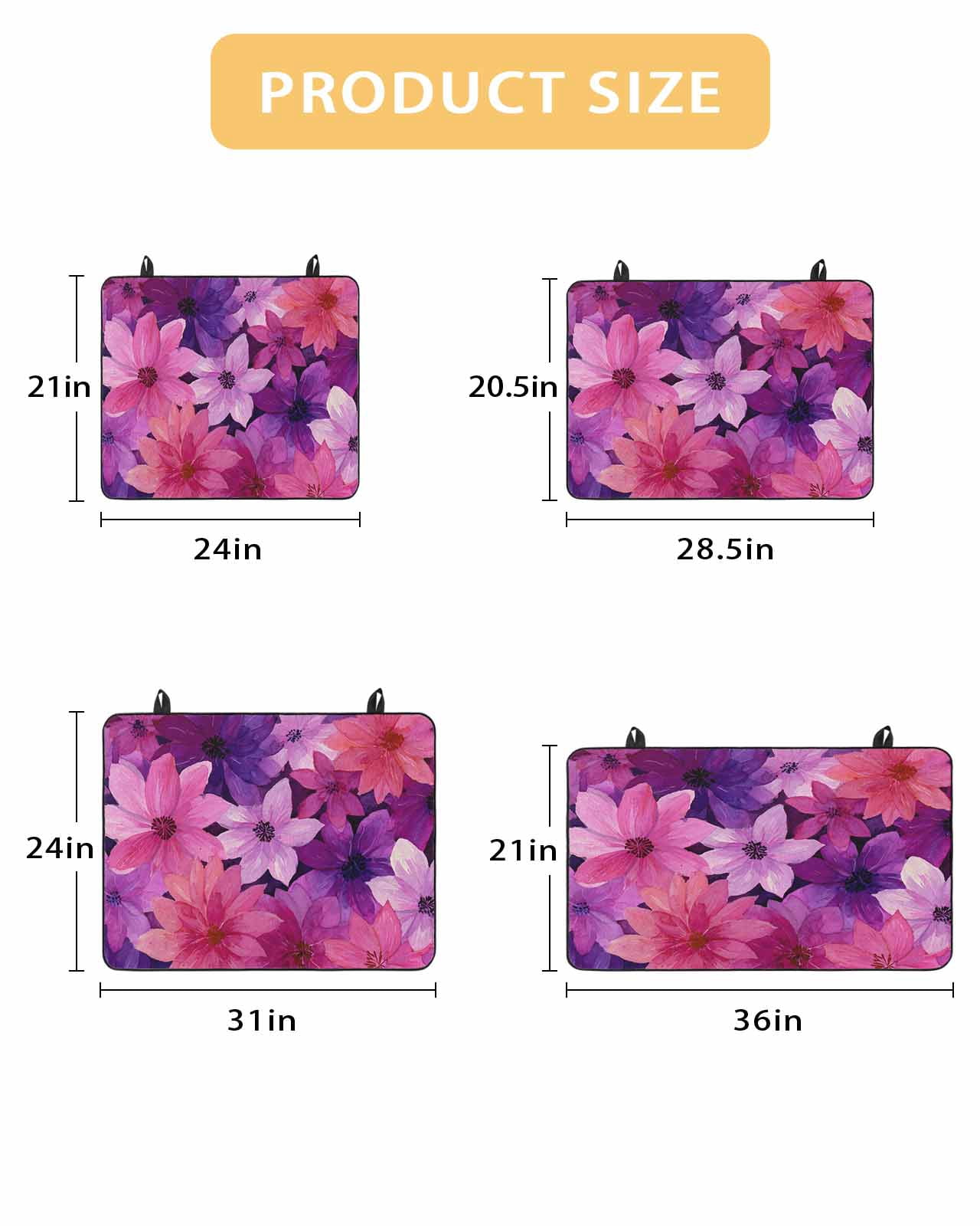 Large Induction Cooktop Protector Mat Watercolor Flowers Stove Top Covers for Electric Stove, Spring Floral Vintage Pink Purple Decorative Stove Burner Cover Mats, Glass Top Stove Cover
