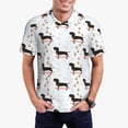 thumbnail image 5 of Yiaed Dachshund On A SkateboardPrint Men's Short Sleeve Polo Shirt,Golf Polo for Men Three-Button Golf Shirt Athletic Casual Collared T-Shirt- Small, 5 of 7