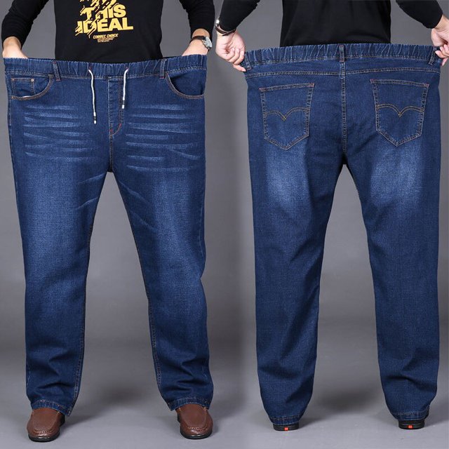 REDHOTYPE Men's Big-Tall Jeans Elastic Drawstring Jean Denim Trousers