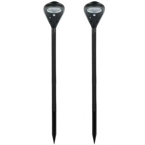 Solar Post Lights Outdoor, 2pcs Solar Bollard Light Led Solar Stick Lights LED Solar Buried Lamp Waterproof Security Spike Spotlight Lawn Decor Lamps ,Easy to Install