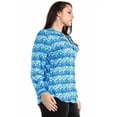 thumbnail image 2 of Plus size long sleeve zig zag print button down top, 2 of 3