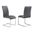 thumbnail image 1 of Chaise similicuir/Chrome(ensemble de 2) gris, 1 of 5