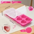 thumbnail image 6 of Ice Cube Tray With Lid - 3 Pack 2 Tbsp Trays For Freezer  Stackable Easy Release Large Molds Chocolate Iced Coffee & Juice (10-heart Rose Red), 6 of 7