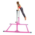 thumbnail image 4 of Gymnastics Bar Kip Bar Kids Horizontal Training Bar Adjustable Jungle Gym Climb Tower Pink, 4 of 8