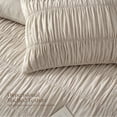 thumbnail image 3 of Lipa Queen Size Comforter Set,5-Piece Bed in a Bag,All Season Bedding Set,Ruched Design,Comforter,Pillowcases and Shams,Beige, 3 of 9