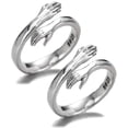 thumbnail image 1 of Couple Hug Ring, 925 Sterling Silver Huging Ring For Couple Women Girls Jewelry, 1 of 3