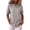 Gray, variant on Womens Tops Classic Doll Collar Gathered Short Sleeve Front Button Closure Hem Streamlined Minimalist Summer Daily Blouses Gray XXL
