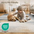 thumbnail image 4 of ODIKA 8'x10' Washable Area Rug Table Abstract Geometric Grid Distressed Farmhouse Brushstroke for King Size Bedroom Under Bed, Master Suite, Non-Shedding, Easy Care, 4 of 7