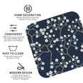 thumbnail image 3 of Naloa Cherry Blossoms on Navy Background Coasters for Set of 4 - PU Leather Coasters, Coasters for Table Cup Tea Coffee Beer, Decorative for Kitchen Homedecor (Round), 3 of 6