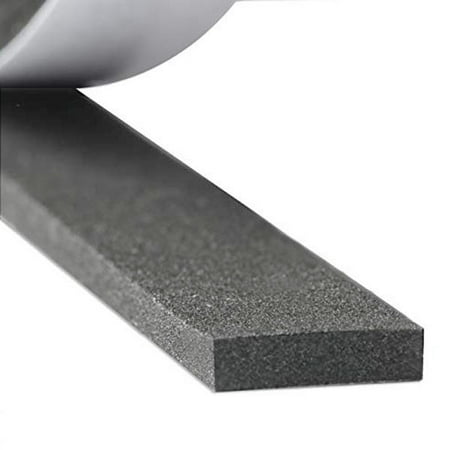 

1/8 Thick Gray Fire-Resistant Silicone Foam Strips with Adhesive Back 2 Wide x 10 Ft.