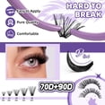 thumbnail image 3 of Kit de extensión de pestañas B&Qaugen Lash Clusters, 280 unidades, 70D+90D, 3 of 7