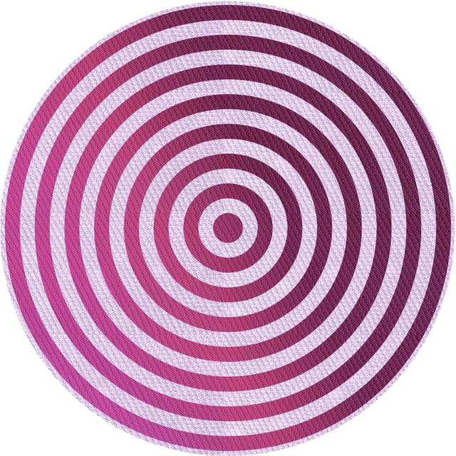Ahgly Company Tapis Rond Lavable en Machine Intérieur Transitionnel Fleur Rose, 6 Pieds Rond