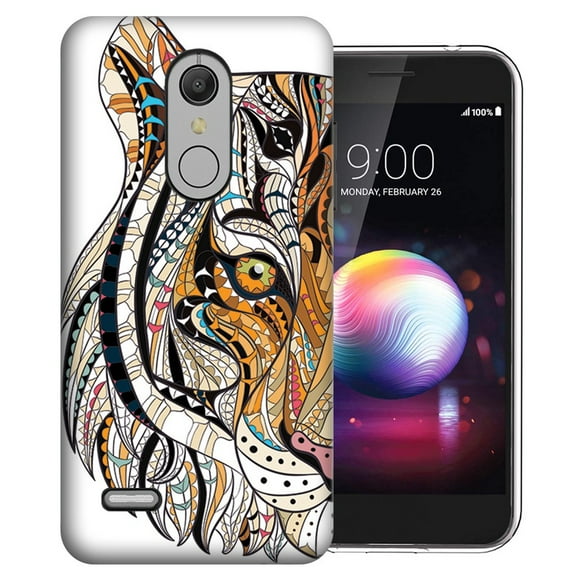 MUNDAZE LG Stylo 5 Mosaic Tiger Face Design Phone Case Cover