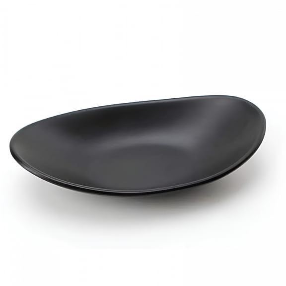 DESIGNICE Black Key Holder Bowl for Entryway, Matte Enamel Key Organizer Tray, Oval Jewelry Catchall Dish for Table Decor, Housewarming Gift