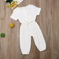 thumbnail image 2 of Lovely Newborn Baby Girls Solid Romper Short Sleeve Jumpsuit Outfits, 2 of 8