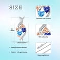 thumbnail image 5 of Taioiat Double Birthstone Necklaces for Women 18K Gold Plated Birthstone Rose Flower Jewelry Anniversary Valentines Day Mother's Day Birthday Gifts for Her Wife Girlfriend Mom, 5 of 7