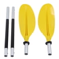 thumbnail image 1 of Boat Paddle Yellow Aluminum Alloy Professional Double Head Canoe Kayak Oar for Rowing, 1 of 17