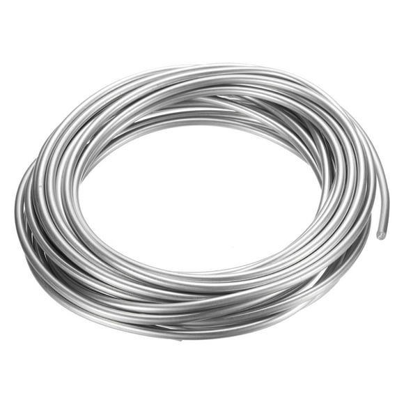 Uxcell 1 Rouleau Fil de Zinc 99,99 % Haute Pureté Fil de Zinc Pur Calibre 9 Fil de Perlage Doux 3 mm (16,4 Pi/rouleau)