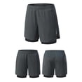 thumbnail image 3 of Fnnxeal Mens Quick Dry Workout Shorts 2-in-1 with Liner, Athletic Running Gym Training Shorts with Zip Pocket, Dark Gray,Size M, 3 of 4