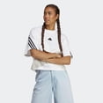 thumbnail image 2 of adidas Women's Future Icon Three Stripes T-Shirt, White, Small, 2 of 8