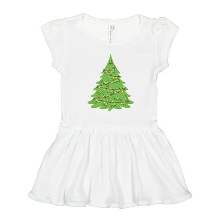 

Inktastic Christmas Tree with Colorful Lights Gift Toddler Girl Dress