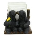 thumbnail image 6 of Ebros Romantic Kissing Black Bears Seated By Tree Logs Kitchen Napkin Holder 5"H, 6 of 8