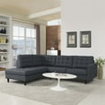 thumbnail image 3 of Modway Empress 2 Piece Upholstered Fabric Left Facing Bumper Sectional in Gray, 3 of 9