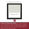 thumbnail image 3 of ARLO BLINDS Faux Wood Blind with Crown Valance - 22 1/2"W x 48"H, White, Cordless 2" Slat Horizontal Blind - for Kitchen, Bedroom, Living Room, Doors, 3 of 6