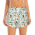 thumbnail image 4 of Lsque Cartoon Dinosaur Printed Women's Running Shorts with Liner Pockets,Elastic Quick Dry Workout Athletic Gym Yoga Shorts,Womens High Waist Shorts-Large, 4 of 9