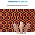 thumbnail image 5 of Orange Red Geometric Gaming Mouse Pad Desk Mat XL 31.5×11.8 in Vintage 80s Abstract Geometry Extended Mousepad 30X80cm with Non-Slip Rubber Base Stitched Edge Large for Gamer Office Home, 5 of 6
