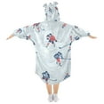 thumbnail image 2 of FORMRS Wearable Blanket Hoodie with Sleeves for Kids Cozy Flannel Sweatshirt, Hockey Action Zone, 2 of 7