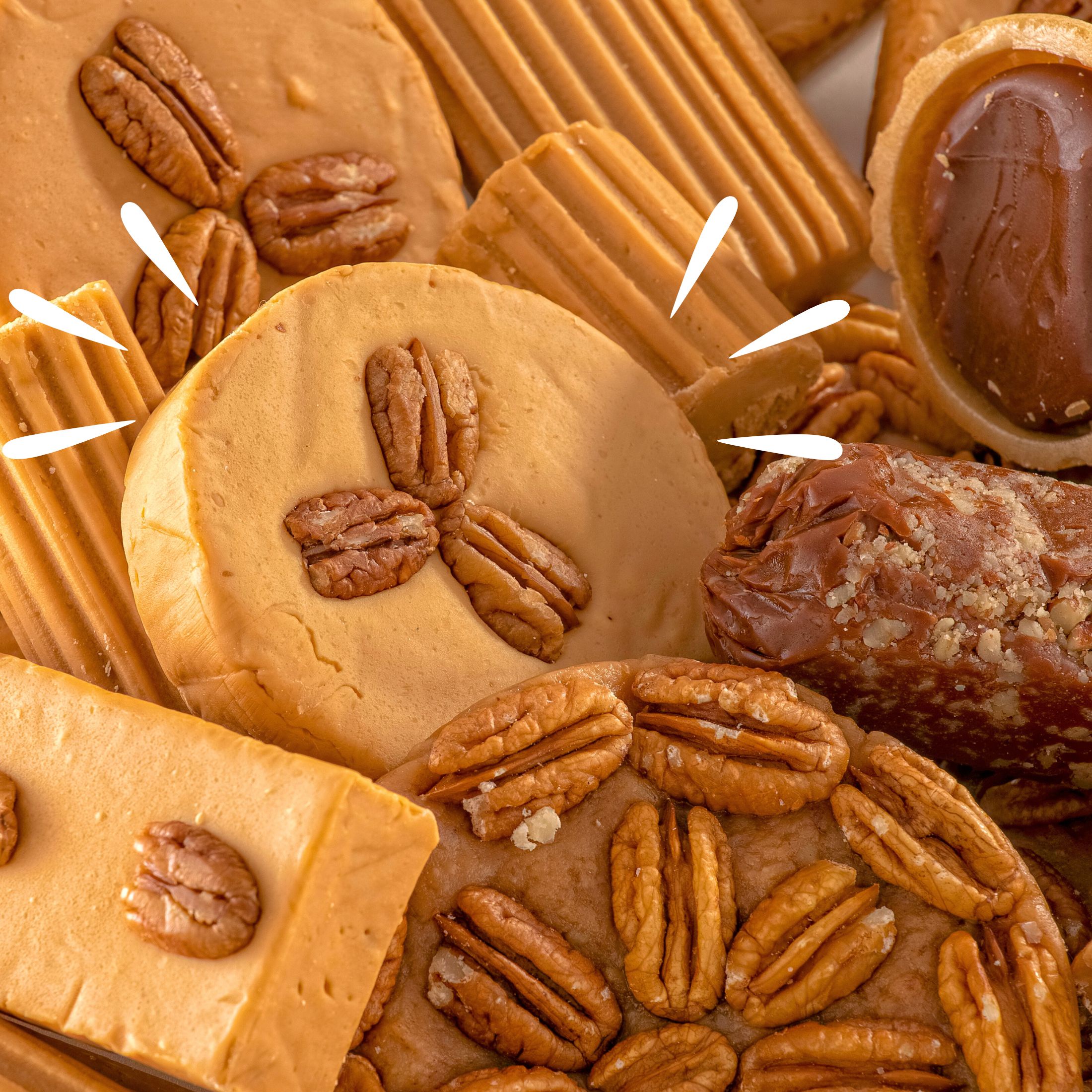 La Molienda Round Shaped Burnt Milk Fudge with Pecan, Traditional Mexican Candy, Special mini size, 3 oz