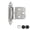 Satin, variant on 3/8 Inch Inset Cabinet Door Hinges Black, 20 Pack 10 Pairs Flush Face Mount Cupboard Kitchen Hardware Hinges Max fit 9mm/0.375” Step Door, CH201-BK-P20