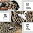 thumbnail image 2 of HOMERRY Indoor Washable 4' x 6' Area Rug Distressed Boho Carpet for Living Room, Brown/Black, 2 of 4