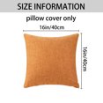 thumbnail image 5 of Unique Bargains 4 Pcs Solid Linen Pillow Covers Set Soft Decorative Throw Pillow Cover Orange/Khaki 16" x 16", 5 of 6