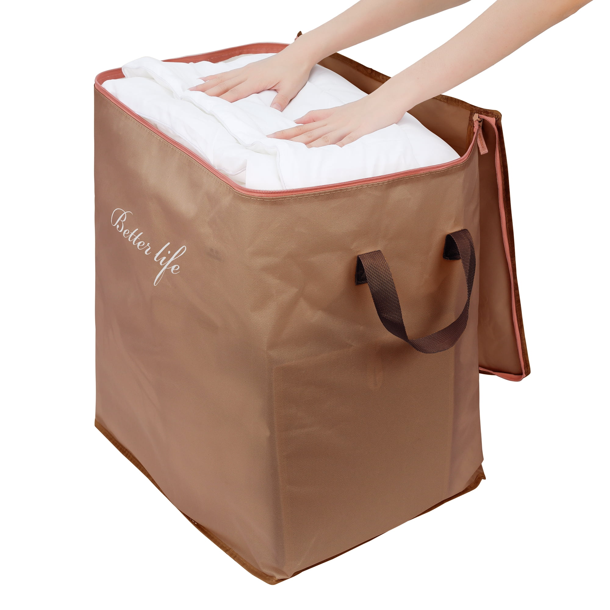 Unique Bargains 1 Pack Clothes Storage Bags Moving Bags Coffee 31*18*20in