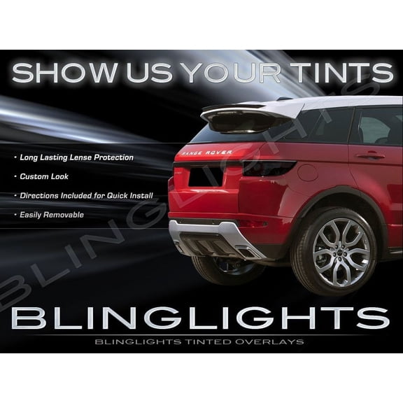 For Land Range Rover Evoque Tinted Smoked Protection Overlays for Taillamps Taillights Tail Lamps Lights