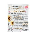 thumbnail image 5 of to My Daughter Blanket from Mom Dad Sunflower Blanket Soft Cozy Lightweight Throw Blanket Daughter Gifts 50x40 inch, 5 of 6