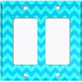 thumbnail image 6 of Metal Light Switch Plate Cover Chevron Teal Zig Zag Lines Pattern CHV001, 6 of 13