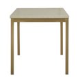 thumbnail image 5 of Weston Home Declan 48" Rectangle Faux Marble Dining Table, Gold/White, 5 of 7