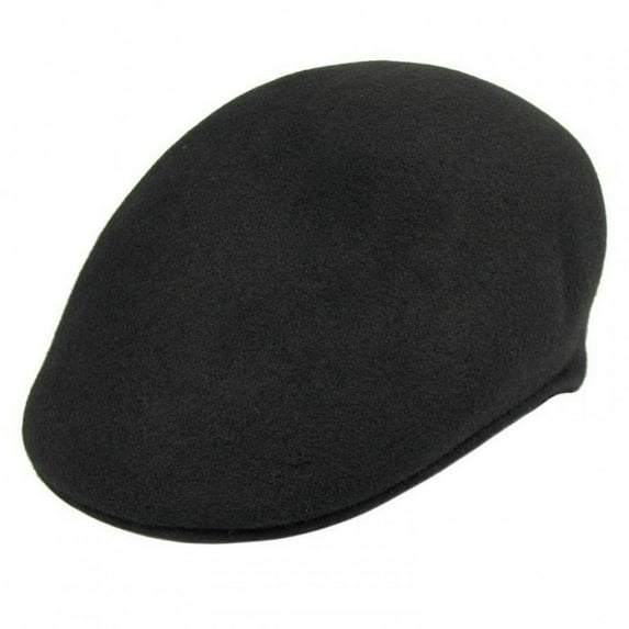 Wool Ascot Cap - L - Black