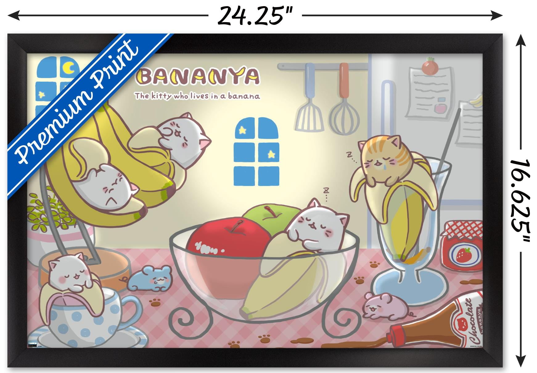 Bananya - Nap Wall Poster, 14.725" x 22.375" Framed