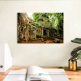 thumbnail image 3 of Elephant Stock Ta Prohm Temple Wall Art - Horizontal Canvas Wall Art - Living Room Wall Decor - Religion And Spirituality Canvas - Gray And Brown Decor - 12" x 8", 3 of 8