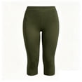 thumbnail image 5 of Zulora Women's Summer Capri Pants Elastic Waist with Side Slit Slim Fit Cropped Trousers Casual Stretch Leggings for Yoga Running Hiking Outdoor Activities Breathable Comfortable Design, 5 of 8