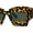 Tortoise - Green, variant on Womens Razor Blade Geometric Thick Horn Rim Temple Rectangle Sunglasses Pink Brown