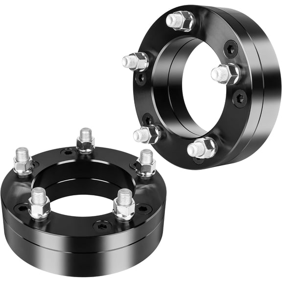 Richeer 2PCS 6x5.5 to 5x5.5 LugCentric Wheel Adapters for GMC Sierra Chevy Silverado 1500 Ram 1500, 2 inch 6x139.7mm to 5x139.7mm Wheel Adapter 108mm Hub bore with M14x1.5 Studs