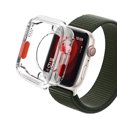 thumbnail image 6 of Rugged Case Compatible with Apple Watch Case Series 9/8/7 45mm Series 6/SE/5/4 44mm, Soft TPU Shockproof Bumper Drop Proof Protective Cover for iWatch 44mm 45mm,Clear, 6 of 7