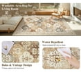 thumbnail image 4 of Findosom Vintage Area Rug 8x10 Washable Living Room Rug,Non-Slip Soft Floor Carpet Rug Stain Resistant Distressed Indoor Rug for Living Room Kitchen, Entryway, Dining Room Beige, 4 of 11