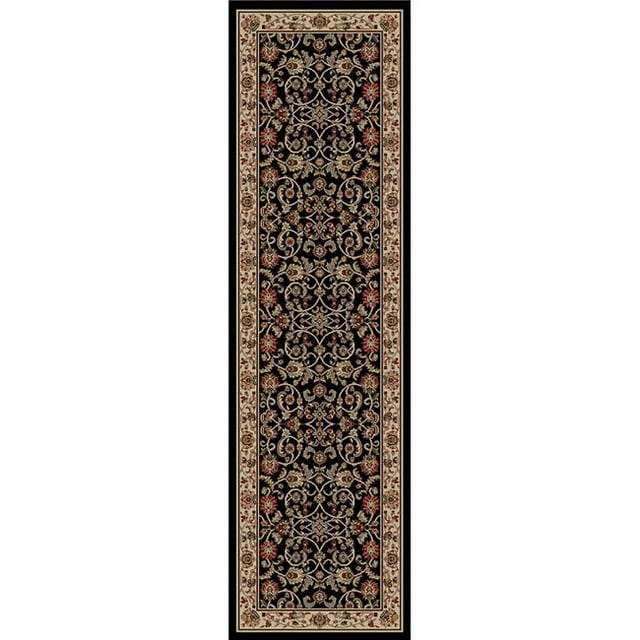 Mayberry Rug HT7913 2X8 HOMETOWN 2 ft. 3 in. x 7 ft. 7 in. Home Town Classic Keshan Ebony Area Rug